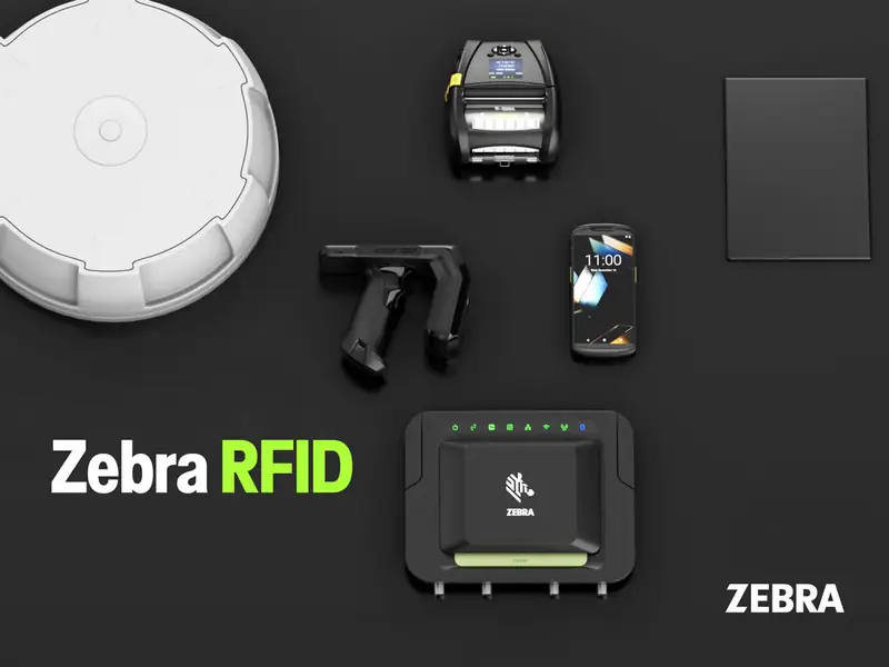 Portafolio RFID Zebra: lectores, antenas, impresoras y cómputo móvil