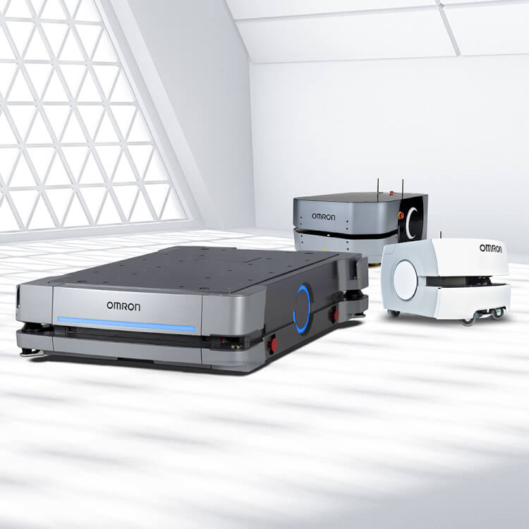 Familia de robots móviles autónomos Omron LD, MD y HD