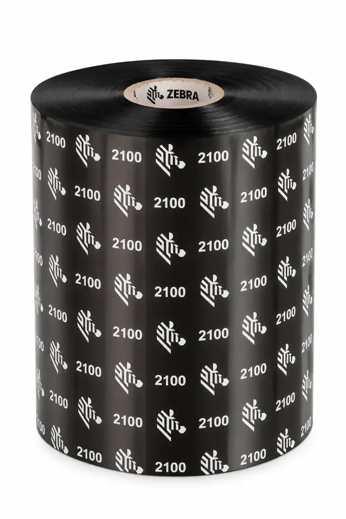 02100BK17490 - Zebra - Ribbon de Cera, 174mm x 900m (6.85" x 2,955'), Modelo 2100 Alto Rendimiento para impresora de Especialidad. 6 Ribbons/Caja