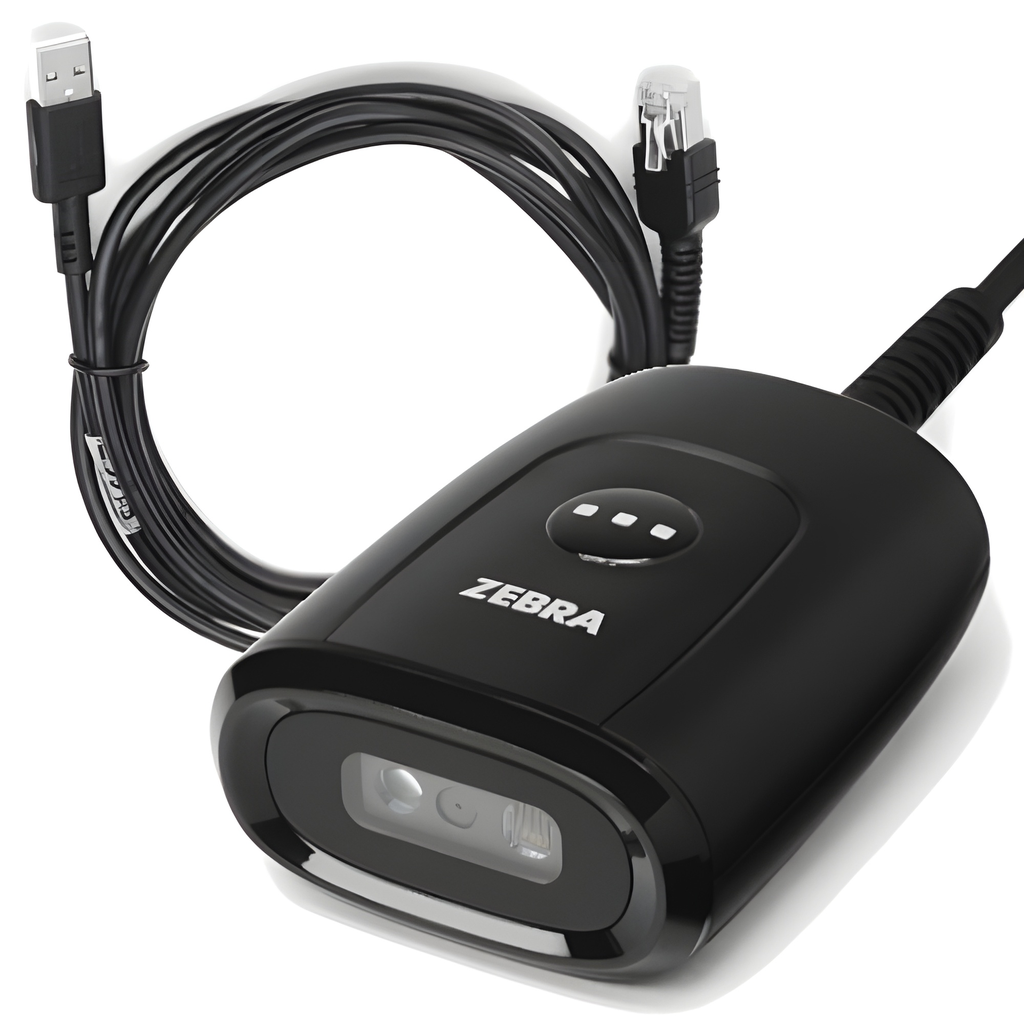 DS5502-SR4US70MMZW - ZEBRA - DS5502, Escáner de montaje fijo DS5502-SR Negro (with Multi-Mount) USB KIT: DS5502-SR40004ZZWW Scanner, CBL-U10755-01 7' USB Cable, BRKT-MM0055C-04