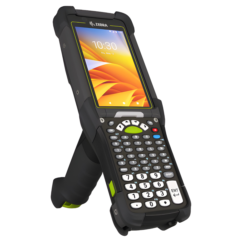 MC945B-3G1J6CSS-A6 - ZEBRA -  MC9450, Computadora móvil con teclado MC94, LAN, WIFI 6E, WAN - Data Only, 5G / LTE, GPS, One SIM, One eSIM, Tipo Pistola, Bluetooth, NFC, Pantalla 4.3", Vibrator, Android GMS, SE4770 Imager, 6GB RAM / 128GB UFS, 43 Key, 7000mAh Standard Battery, Rest of World