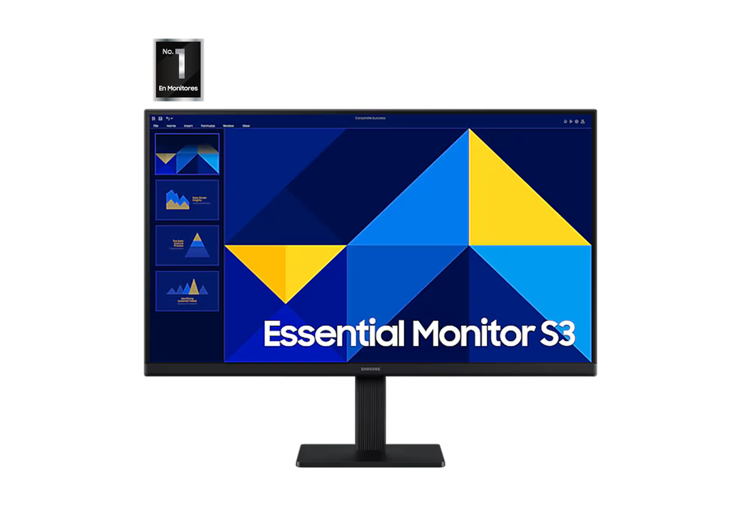 SAMSUNG - Monitor 27" Essential S3 S27D300GAL Full HD 1920x1080 IPS 100Hz 5ms HDMI VGA Negro