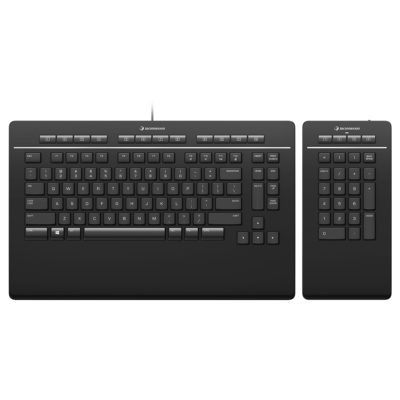 3DX‑700090 - 3DCONNEXION - Keyboard ® Pro with Numpad – Teclado profesional QWERTY con pad numérico separado
