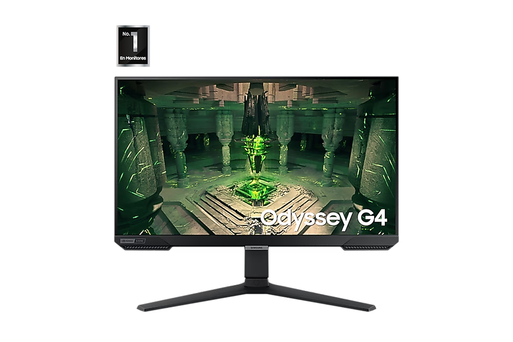Samsung - Monitor Odyssey G4 27" Full HD IPS 240Hz 1ms, resolución 1920x1080, FreeSync Premium/G-Sync, HDMI/DisplayPort, negro