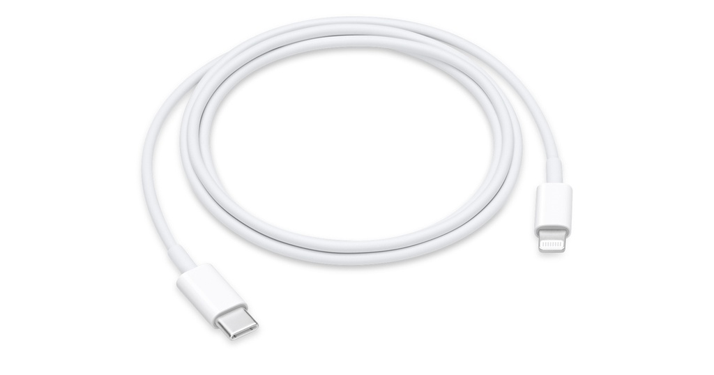 APPLE - Cable USB-C a Lightning 1 Metro Transferencia de Datos para iPhone iPad MacBook Blanco MUQ93AM/A