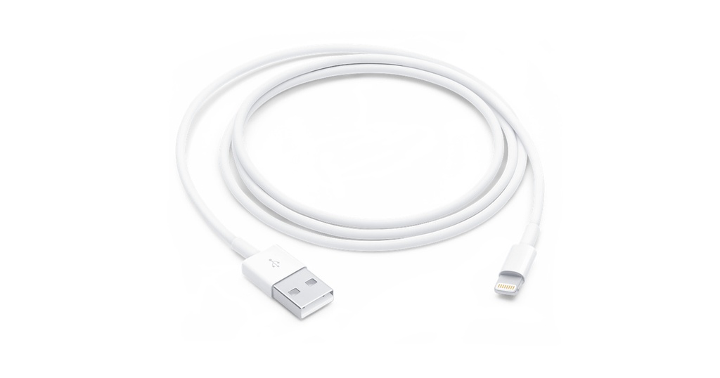 APPLE - Cable Lightning a USB 1 Metro Transferencia de Datos para iPhone iPad Blanco MUQW3AM/A