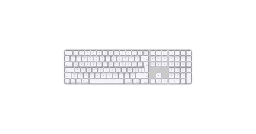 APPLE - Magic Keyboard con Touch ID y Teclado Numérico para Mac con Chip Apple, Español América Latina, Teclas Blancas