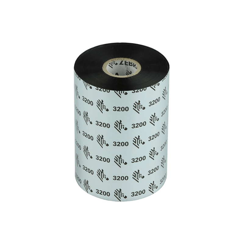 03200BK06045 - Zebra - Ribbon de Cera/Resina, 60mm x 450m (2.36" x 1476'), Modelo 3200 Alto Rendimiento para impresora Industrial . 6 Ribbons/Caja
