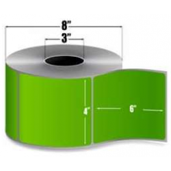 10006208-2- ZEBRA - Etiqueta 4"x6", T. Térmica. Papel Verde - PMS 365, Z-Perform 2000T (Verde), para Impresora Industrial, 1000/Rollo, con adhesivo Permanente, Perf. entre etiq., 1 al paso. Núcleo 3".  Diámetro 8". 4 Rollos/caja. Peso por caja 12.25 kg. 