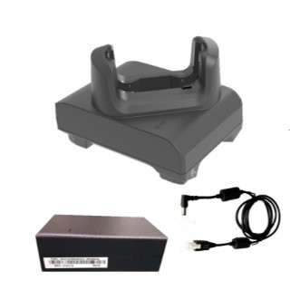 CRD-EC5X-1SCU-01 - ZEBRA - Base de carga EC50/EC55 Single Slot Charge & USB3.0 Cradle; Supports device with/without trigger Tipo Pistola; Includes power supply (PWR-BGA12V50W0WW) and DC cable (CBL-DC-388A1-01); AC line cord sold separately