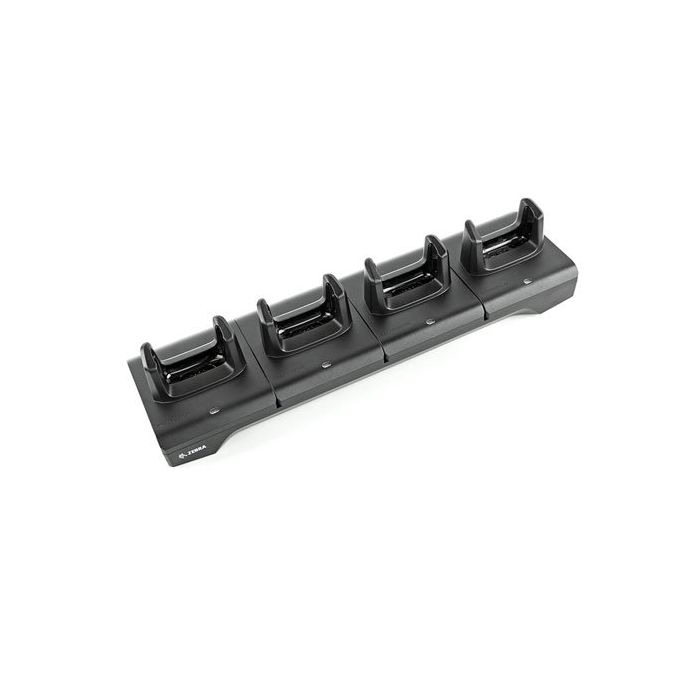 CRD4S-RFD8500-1R - ZEBRA - Base de carga 4-Slot charging cradle for RFD8500. Requires PWR-BGA12V108W0WW, CBL-DC-381A1-01 and country specific AC line cord (sold separately)
