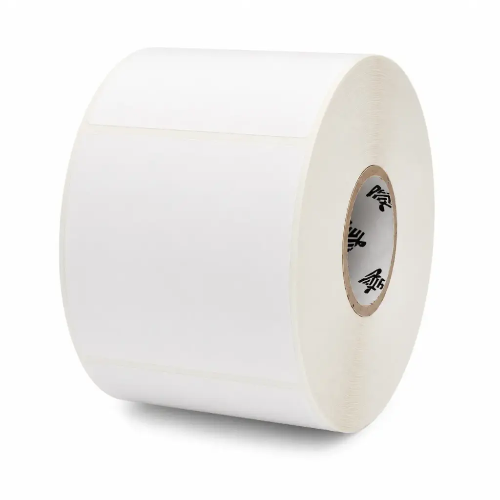 10018340- ZEBRA - Etiqueta 4"x6", T. Térmica. Papel Blanco, Z-Perform 1500T, para Impresora Industrial, 1000/Rollo, con adhesivo Permanente, Perf. entre etiq., 1 al paso. Núcleo 3".  Diámetro 8". 4 Rollos/caja. Peso por caja 11.79 kg. 