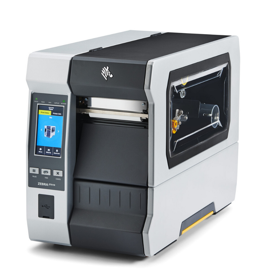 ZT61042-T01C200Z - ZEBRA - ZT610, Impresora industrial Impresora de Transferencia Térmica ZT610; 4, 203 dpi, US cord, Serial, USB, Gigabit Ethernet, Bluetooth 4.2, USB Host, Wireless 802.11 AC Card: Rest of World (ROW), Tear, Color Touch, ZPL