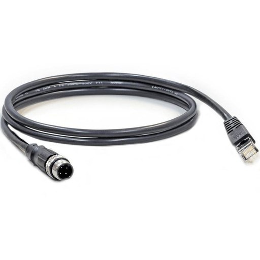 [CBL-ENT00500-M1200] CBL-ENT00500-M1200 - ZEBRA - Cable Ethernet Cable, Ethernet 5M, X-Coded M12 To RJ45, Standard Flex