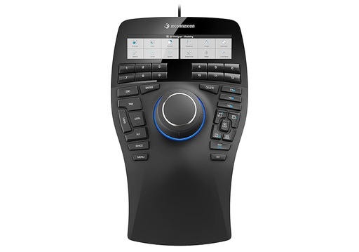 [3DX-700056] 3Dconnexion-SpaceMouse Enterprise (3DX‑700056) – Ratón 3D Profesional USB, 31 Teclas Programables, Negro, Ambidiestro, Compatible PC/Mac