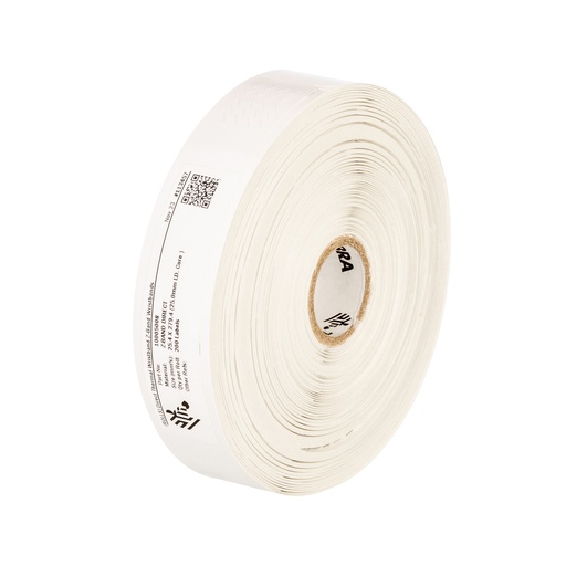 [10005008] 10005008- ZEBRA - Brazalete 1"x11", T. Directa. Polipropileno Blanco, Z-Band Direct (Rojo), para Impresora de Escritorio, 200/Rollo, con adhesivo Permanente, Perf. entre etiq.,    6 Rollos/caja. Peso por caja 1.81 kg. 