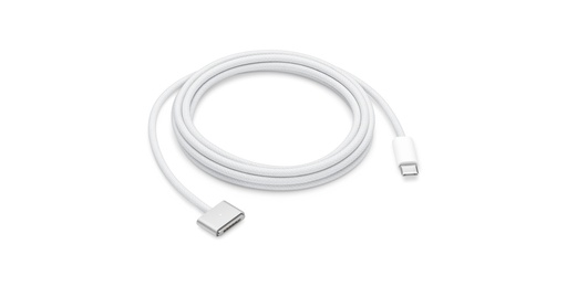 [MW613AM/A] APPLE - Cable USB-C a MagSafe 3 MW613AM/A, 2 metros, para MacBook Air y MacBook Pro, Color Plata