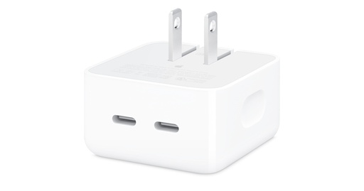 [MW2H3AM/A] APPLE - Adaptador de Corriente Compacto 35W Dual Puerto USB-C, MW2H3AM/A