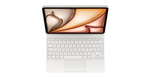 [MDFW4LA/A] APPLE - Magic Keyboard para iPad Air 13 pulgadas M3, teclado español Latinoamérica, color Blanco, MDFW4LA/A