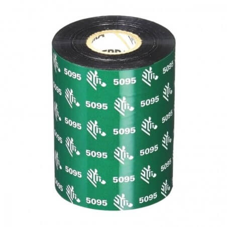 [05095BK13145] 05095BK13145 - Zebra - Ribbon de Resina, 131mm x 450m (5.16" x 1476'), Modelo 5095 Alto Rendimiento para impresora Industrial . 6 Ribbons/Caja