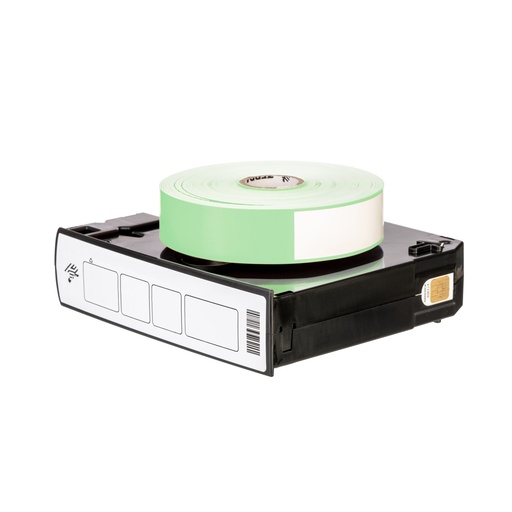 [10004443-4] 10004443-4- ZEBRA - Brazalete 1"x11", T. Directa. Polipropileno Verde, Z-Band Direct (Verde), para Impresora de Escritorio, 200/Rollo, con adhesivo Permanente, Perf. entre etiq.,    6 Rollos/caja. Peso por caja 1.81 kg. 