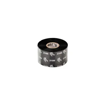 [02100BK04045] 02100BK04045 - Zebra - Ribbon de Cera, 40mm x 450m (1.57" x 1476'), Modelo 2100 Alto Rendimiento para impresora Industrial . 12 Ribbons/Caja