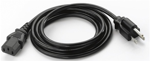 [50-16000-221R] 50-16000-221R - ZEBRA - Cable de poder AC line cord, grounded, 6 feet or 1.8 meters, 3-prong, USA NEMA 5-15P plug. Associated countries: Canada, Mexico, United States.