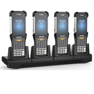 [CRD-MC93-4SCHG-01] CRD-MC93-4SCHG-01 - ZEBRA - Base de carga Four-slot cradle with fast-charging for MC9300 / MC9400 / MC9450 devices. Power supply (PWR-BGA12V108W0WW), DC cable (CBL-DC-381A1-01) and country-specific AC cable are all sold separately.