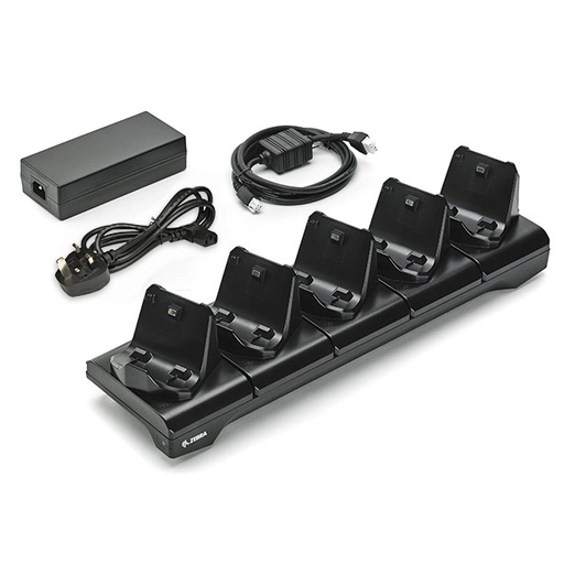 [CRD-MPM-5SCHGUS1-01] CRD-MPM-5SCHGUS1-01 - ZEBRA - Base de carga 5-slot printer docking cradle; ZQ300 Series; includes power supply and US power cord