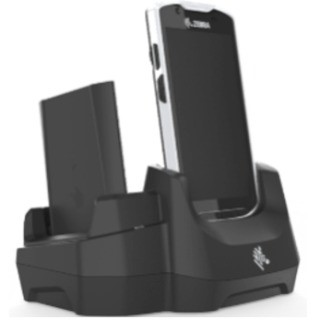 [CRD-TC5X-2SETH-01] CRD-TC5X-2SETH-01 - ZEBRA - Base de carga Single-slot and spare battery cradle with USB communication for TC5X devices. Includes shims. Power supply (PWR-BGA12V50W0WW), DC cable (CBL-DC-388A1-01), AC cable, and USB-C cable (CBL-TC5X-USBC2A-01) for USB connection are sold separately