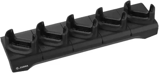 [CRD-TC51-5SETH-01] CRD-TC51-5SETH-01 - ZEBRA - Base de carga Multi-slot charging cradle kit with Ethernet capability for TC51 / TC56 devices. Includes shims, power supply (PWR-BGA12V108W0WW), and DC cable (CBL-DC-381A1-01). Country-specific AC cable is sold separately.
