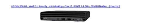 [6D7L1UP#ABA] HP - 6D7L1UP#ABA  ELITEDESK 800 G6 - SFF - CORE I7 10700 2.9 GHZ - VPRO - 16 GB - SSD 512