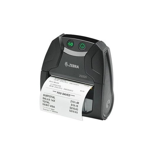 [ZQ32-A0E04TL-00] ZEBRA - DT PRINTER ZQ320 PLUS; BLUETOOTH 4.X, NO LABEL SENSOR, OUTDOOR USE, ENGLISH, GROUP L Impresora Móvil Zebra ZQ320 Plus Outdoor | Bluetooth | 3" | ZQ32-A0E04TL-00