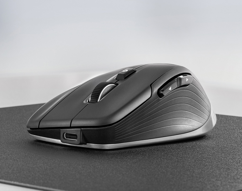 3Dconnexion - CadMouse Compact Wireless (3DX‑700118) – Ratón CAD inalámbrico compacto, 7 botones, para movilidad