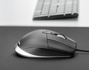3Dconnexion - CadMouse Pro (3DX‑700080) – Ratón CAD con cable, precisión profesional, botón central mecánico