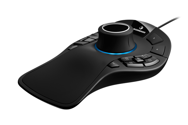 3Dconnexion - SpaceMouse Pro (3DX‑700040) – Control 3D con 15 botones programables, sensor 6DoF, cable USB, diseño ergonómico