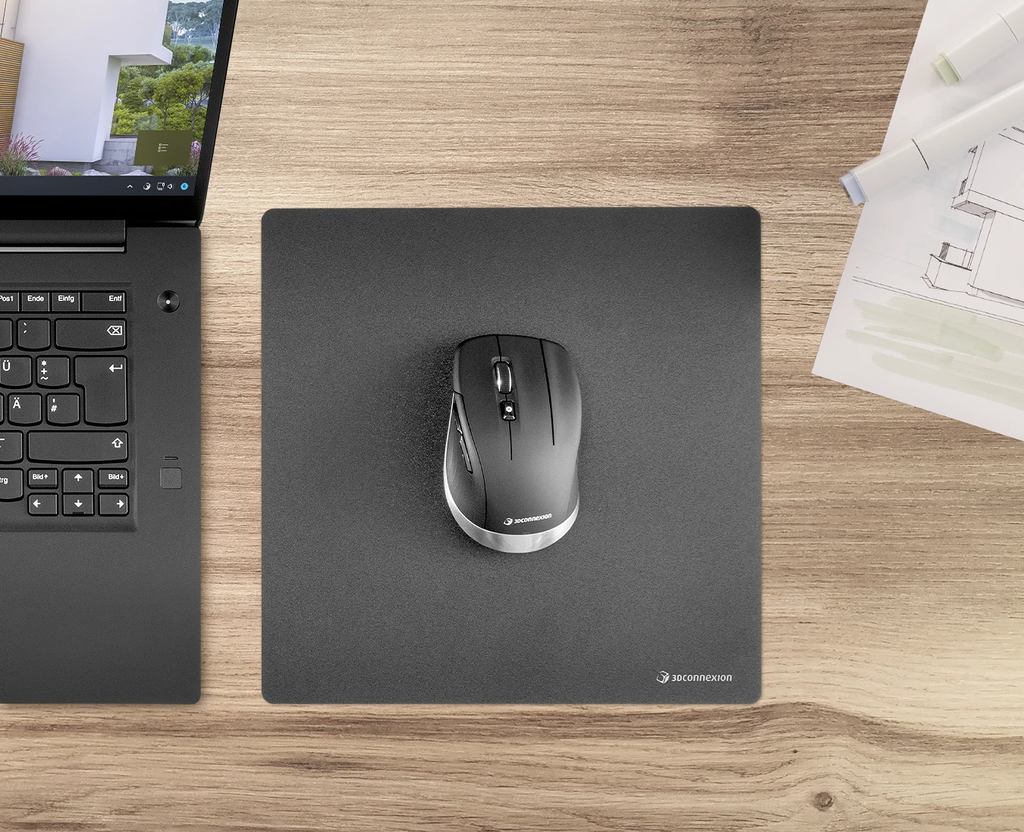3Dconnexion - SpaceMouse ® Wireless Kit 2 (3DX‑700136) – Navegación 3D inalámbrica, receptor USB, cargador USB‑C, compacto y profesional