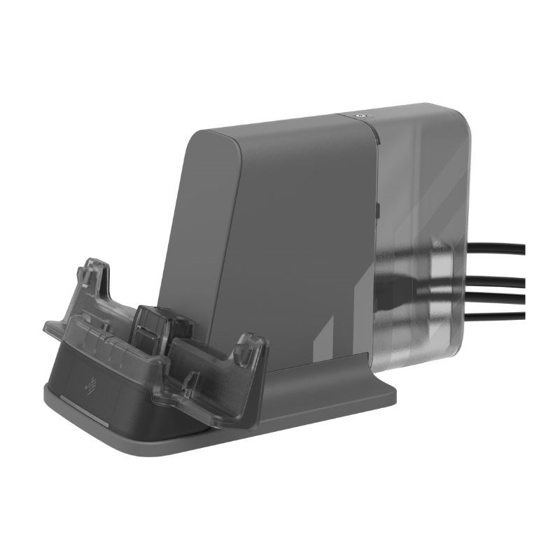 DESCONTINUADO - CRD-ET4X-1SNWS-01 - ZEBRA - Base de carga ET4X Connect Cradle (Workstation), allows to connect a tablet (10 or 8) to an external monitor and multiple peripherals, includes HDMI, Ethernet, 3.5mm Headset Jack and USB-A (x4) ports. Requires enterprise tablet, power supply PWR-BGA12V50W0WW, DC Line Cord CBL-DC-388A2-01 and country specific grounded AC Line Cord sold separately