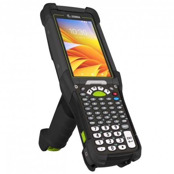 MC9401-0G1J6DSS-A6 - ZEBRA - MC9400, Computadora móvil con teclado MC94, LAN, WIFI 6E, Tipo Pistola, Bluetooth, NFC, Pantalla 4.3", Vibrator, Android GMS, SE4770 Imager, 6GB RAM / 128GB UFS, 53 Key Standard, 7000mAh Standard Battery, Rest of World