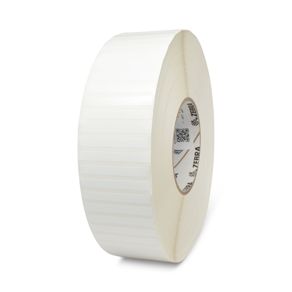 10011983- ZEBRA - Etiqueta 2"x0.25", T. Térmica. Poliéster Blanco, Z-Ultimate 2000T, para Impresora Industrial, 16456/Rollo, con adhesivo Permanente, Perf. entre etiq., 1 al paso. Núcleo 3".  Diámetro 8". 4 Rollos/caja. Peso por caja 5.44 kg. Certificado UL Interiores, con ribbon 5095, 5100