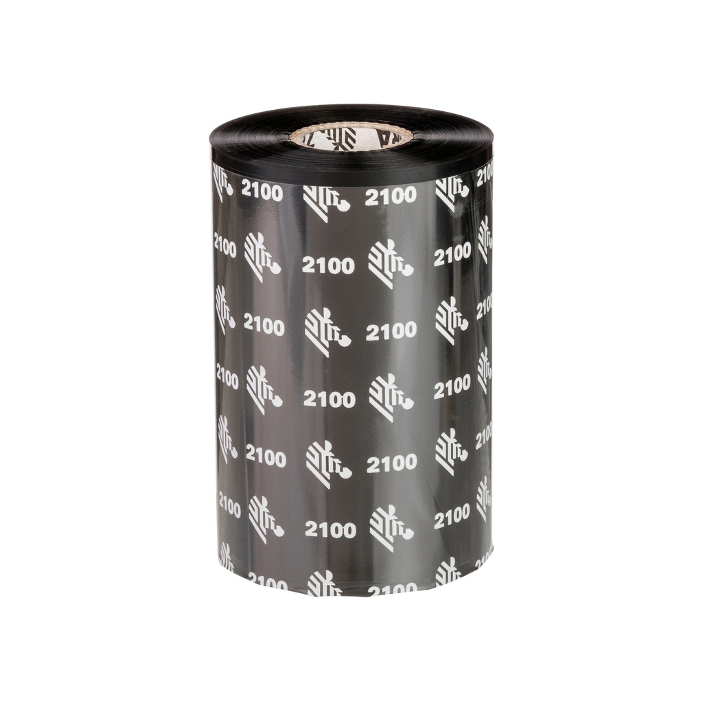 ZEBRA - Ribbon de Cera, Modelo 2100 Cera, 5.16" x 2,955' (131 mm x 900 mts), Núcleo de 0.5", 6 ribbons por caja. Para Impresora Aplicador Automático.