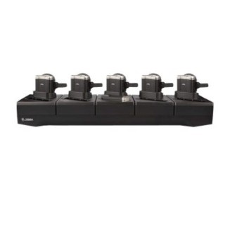 CRD-NGWT-5S5BE-02 - ZEBRA - Base de carga WT6000 5Slot Ethernet Sharecradle W/Batt Charger, Allows To Charge 5 Wearable Terminals, 5 Batteries And Allows Ethernet Comm. Requires Pwr-Bga12V108W0Ww, Dc Line Cord Cbl-Dc-382A1-01 And Grounded Country Specific Ac Line Cord, Sold Separately.