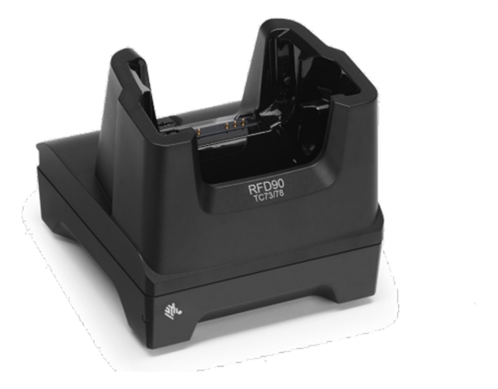 CR90-3S4T-TC7-M-01 - ZEBRA - Dock, base y cargador RFD90, 3 Device Slots/4 Toaster Slots, Communication Cradle with support for TC70/70x/72/75/75x/77. Requires Power Supply (PWR-BGA12V108W0WW), DC Line Cord (CBL-DC-382A1-01), and Country Specific Line Cord.