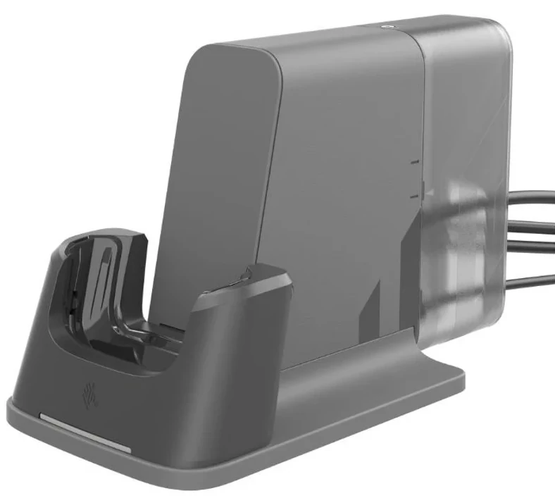 CRD-BLNK-1SNHP-01 - ZEBRA - Base de carga Connect Hub (Point of Sale), allows to connect a host device to an external monitor and multiple peripherals, includes HDMI, Ethernet, 3.5mm Headset Jack, USB-A (x4), 24V Powered USB (x1), 12V Powered USB (x2) ports. Requires enterprise tablet, presentation stand, power and communication cable CBL-ET4X-SCHCAB-01 to connect to stand, power supply PWR-BGA24V150W1WW and country specific grounded AC Line Cord sold separately