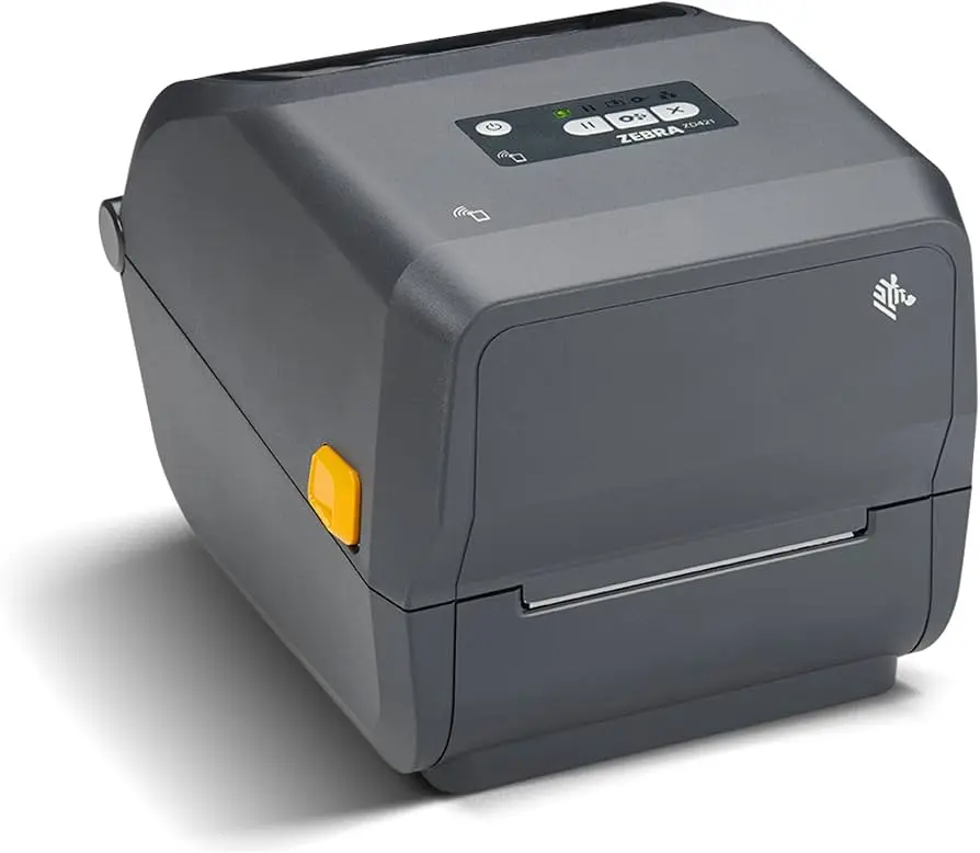 ZD4A042-301W01EZ -THERMAL TRANSFER PRINTER (74/300M) ZD421; 203 DPI, USB, USB HOST, MODULAR CONNECTIVITY SLOT, 802.11AC, BT4, USA/CANADA, US CORD, SWISS FONT, EZPL