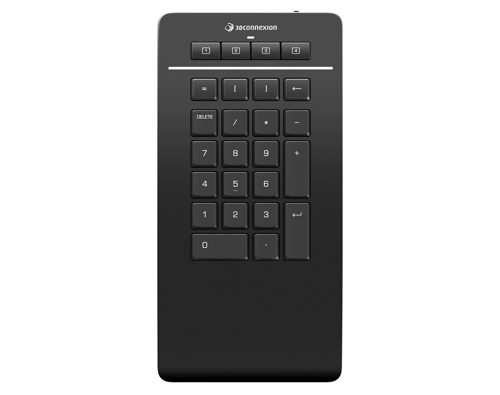 3Dconnexion - Numpad Pro (3DX‑700105) – Pad numérico inalámbrico profesional con teclas programables