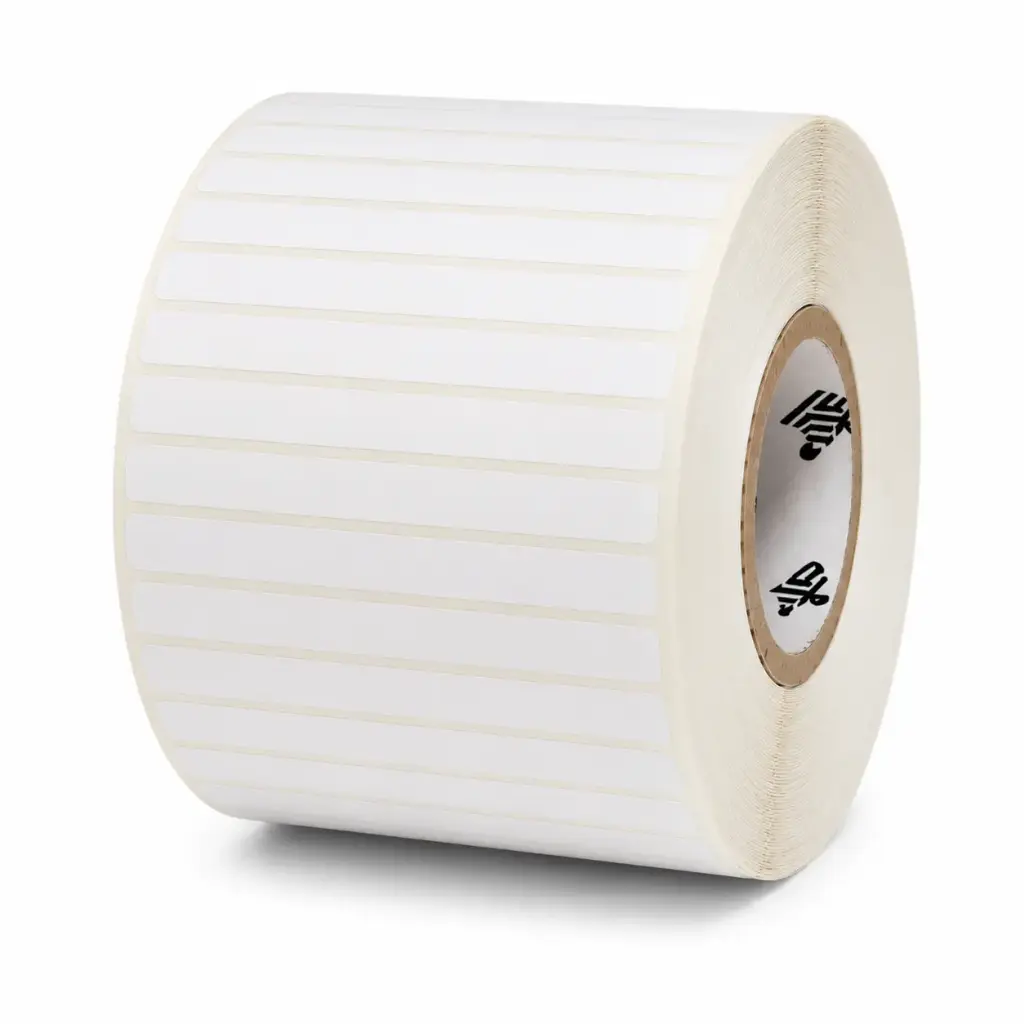 ZIPZET10045207 - ZEBRA - Etiqueta 4"x1", T. Térmica. Papel Blanco, Z-Essentials 400T, para Impresora Industrial, 6953/Rollo, con adhesivo Permanente, Perf. entre etiq., 1 al paso. Núcleo 3.". Diámetro 7.9". 4 Rollos/caja. Peso por caja 3.72.