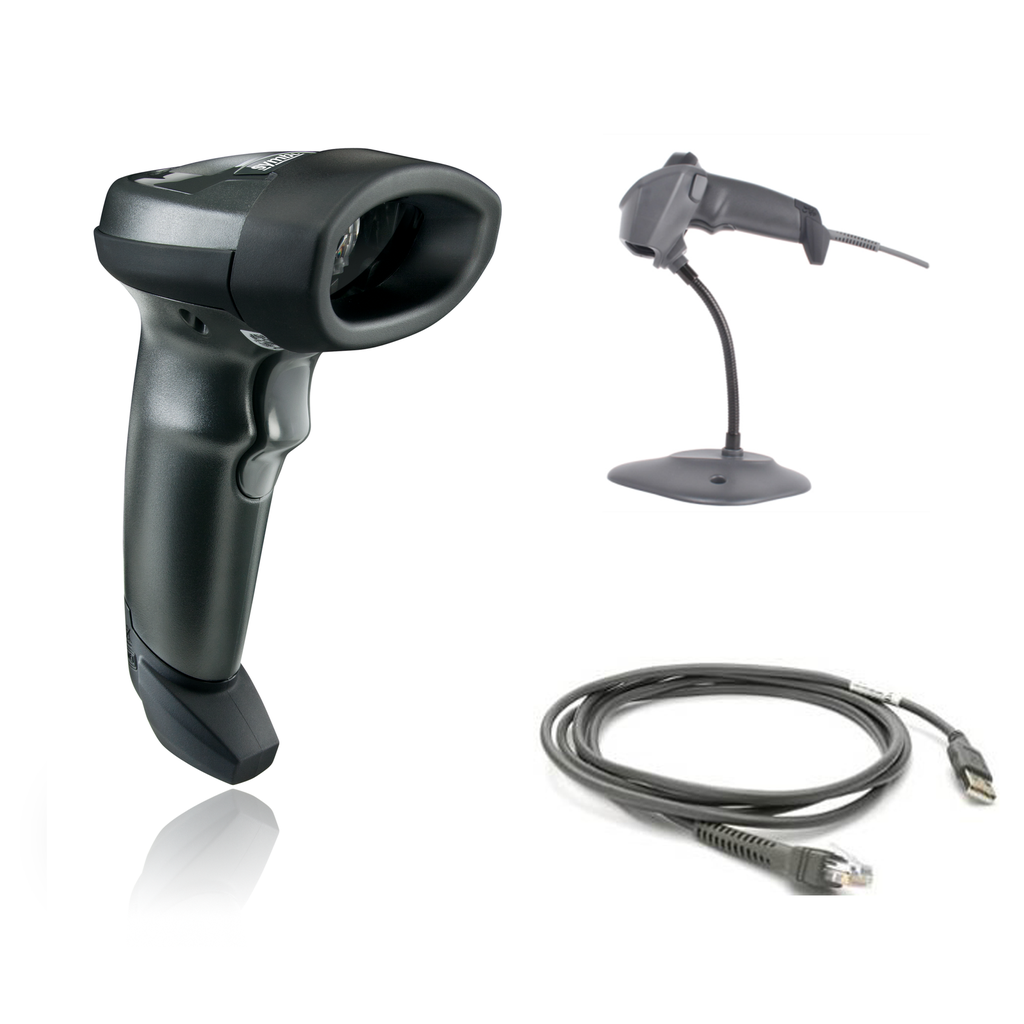 DESCONTINUADO - LI2208-SR7U2100SGN - ZEBRA - LI2208, Escáner portátil LI2208-SR Negro Con base USB KIT - NA: LI2208-SR00007ZZWW SCANNER, CBA-U21-S07ZBR SHIELDED USB CABLE, 20-61022-04R STAND