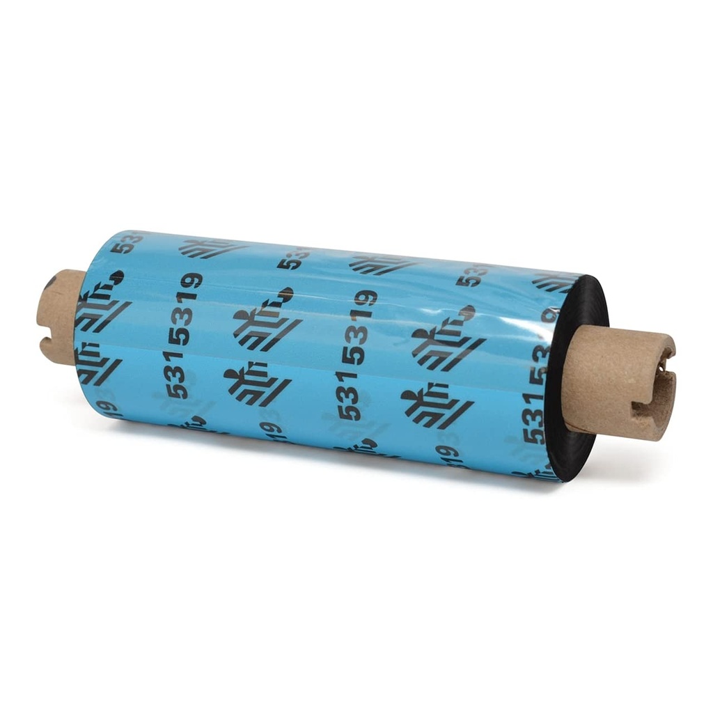 05319GS06407 - Zebra - Ribbon de Cera, 64mm x 74m (2.52" x 243'), Modelo 5319 Rendimiento para impresoraG-Series de Escritorio. 12 Ribbons/Caja