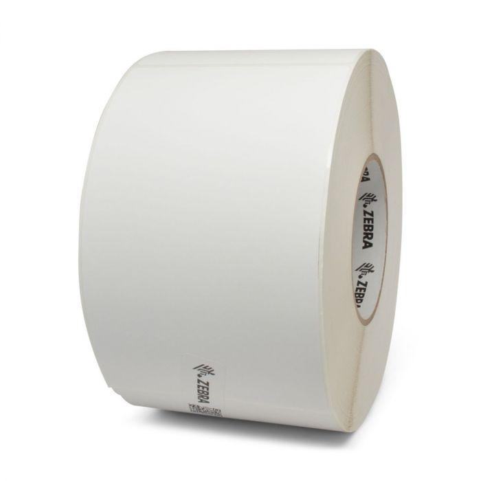 10021228- ZEBRA - Etiqueta 4"x8", T. Térmica. Papel Blanco, Z-Perform 1500T, para Impresora Industrial, 750/Rollo, con adhesivo Permanente, Perf. entre etiq., 1 al paso. Núcleo 3".  Diámetro 8". 4 Rollos/caja. Peso por caja 11.79 kg. 
